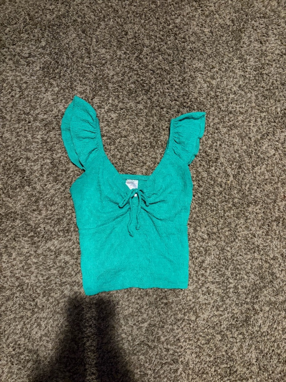 Green Smocked Top